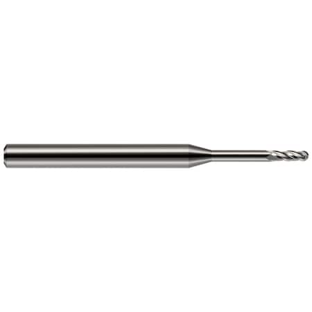 Harvey Tool Miniature End Mill - 4 Flute - Ball 0.1562" (5/32) Cutter DIA x 0.4700" Length of Cut 76910